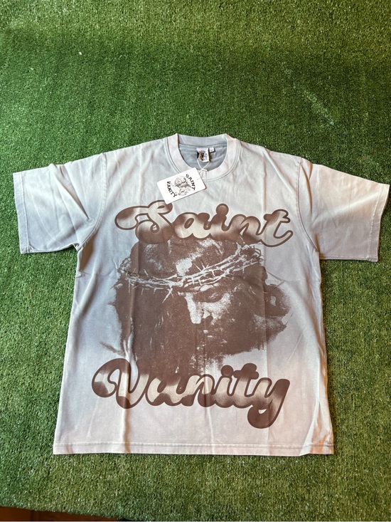 saint v Other - Vanity Gray Graphic 'Saint Vanity' Short Sleeve Tee